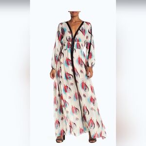 TOV Los Angeles-Elegant Flowy Hot Air Balloon Print Maxi Dress- Size M